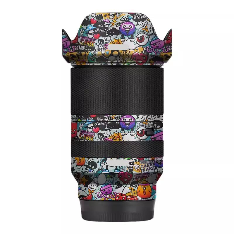 Cache d'objectif Tamron 28-200 mm blanc graffiti pour monture Sony