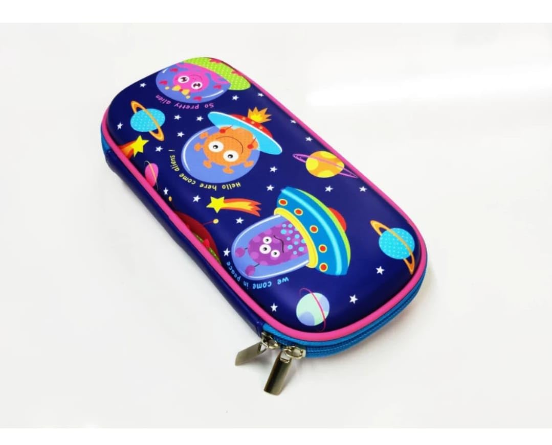 Youth Enterprises Kids Multipurpose Zipper Pencil Case, Pen & Pencil Pouch Bag Case for School Supplies(Alien- Small)-image-48