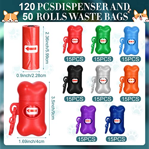 Zhehao 120 Pcs Bone Shaped Dog Poop Bag Dispensers with Disposal Bag Dog Waste Bag Holder Small Dog Bag Dispenser with Hook for Pet Puppy Walking Hiking Camping, 8 Colors Zhehao 120 Pcs Bone Shaped Dog Poop Bag Dispensers with Disposal Bag Dog Waste Bag Holder Small Dog Bag Dispenser with Hook for Pet Puppy Walking Hiking Camping, 8 Colors