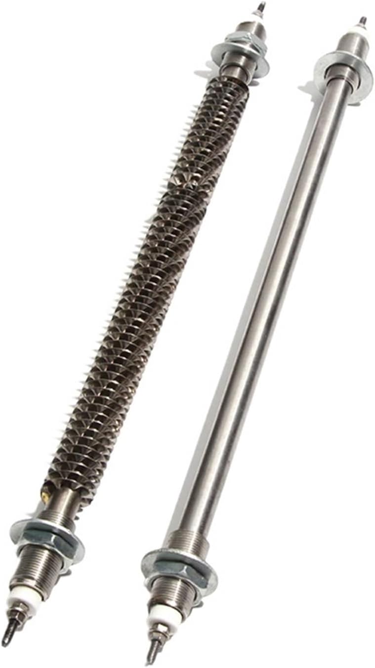 M22x45 Finned Tubular Heat Tube 220V Heating Rod Oven Pipe with High Temperature Resistance 200W-600W Dry Heater 1PC(M22 dry heater tube,220V_500W 500MML)