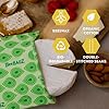 Beeswax Wrap Storage Bag by BeeBAGZ | Made In Canada | Reusable Food Storage Bags, Pack of 3, Plastic Free Biodegradable Food Wrap Alternative, Starter Pack, 1 Small + 1 Medium + 1 Large, (Green) #4