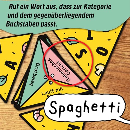 Big Potato P wie Pizza: Kompaktes Reisespiel, Super Zum Mitnehmen | Familien Wortspiel | Großartiges Kartenspiel für Erwachsene und Kinder | Ab 8 Jahren