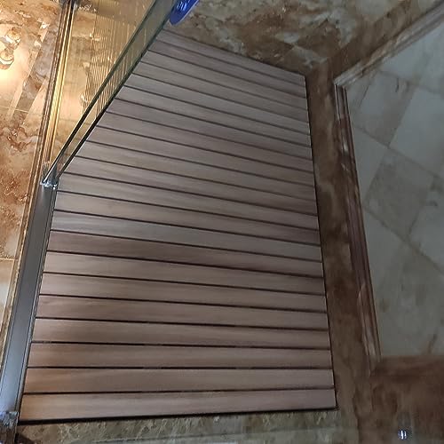 Tappetino da bagno in legno, antiscivolo, per doccia, piscina, sauna, interni ed esterni