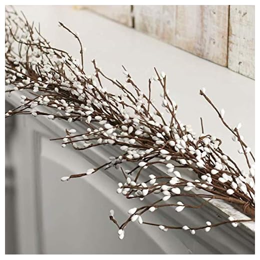 25+ Festive Front Door Christmas Decorations You Need This Holiday Season 5 NeoL'artes 60 inch Pip Berry Garland for Holiday Craft Décor or Celebrations Embellishing (Cream White) Easter Farmhouse Decoration