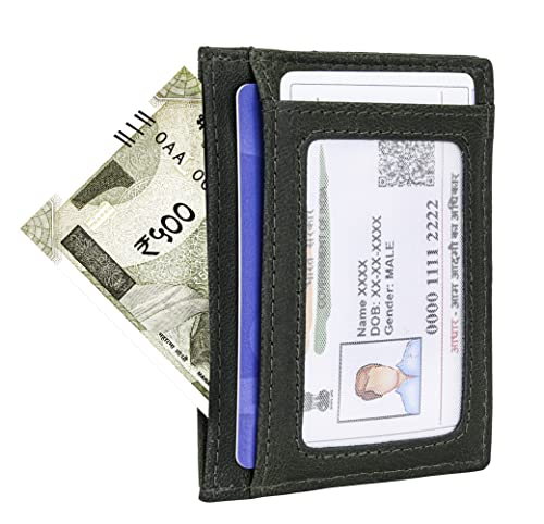 URBAN FOREST Green Chris Leather Card Holder for Men 7 51StdbP+I1L