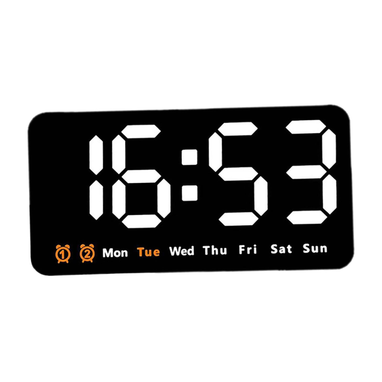 Reloj digital de escritorio, reloj LED pequeño con fecha, calendario de temperatura, reloj electrónico en la pared, despertador digital con grandes números para mesita de noche, hogar,
