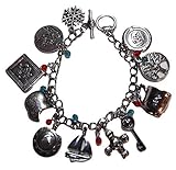 Once Upon A Time TV Series (11 Themed Charms) Silvertone Charm Bracelet