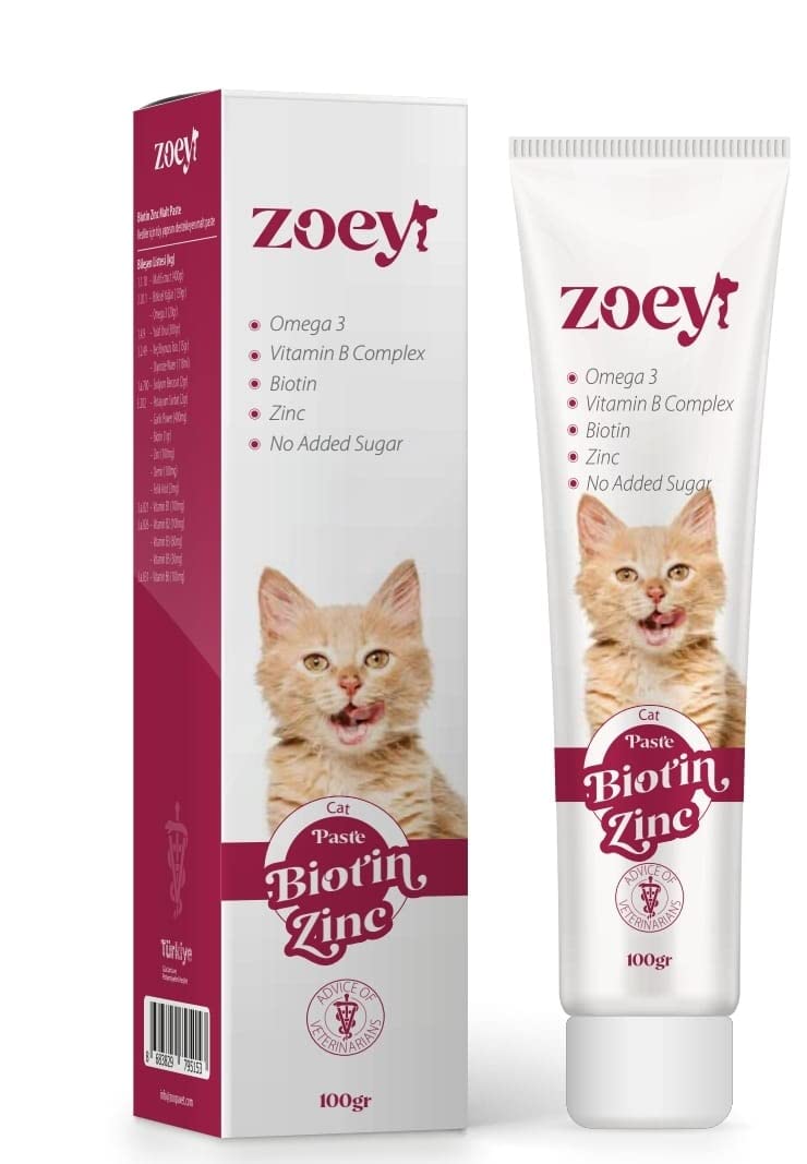 Petmagic Zoey Biyotin, Çinko ve Omega 3 Deri ve Tüy Sağlığı Destekleyici Kedi Macunu 100 gr
