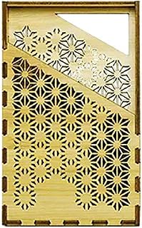 Japanese Pattern wa-gu-mi 竹制工艺品 卡包 麻叶 红花