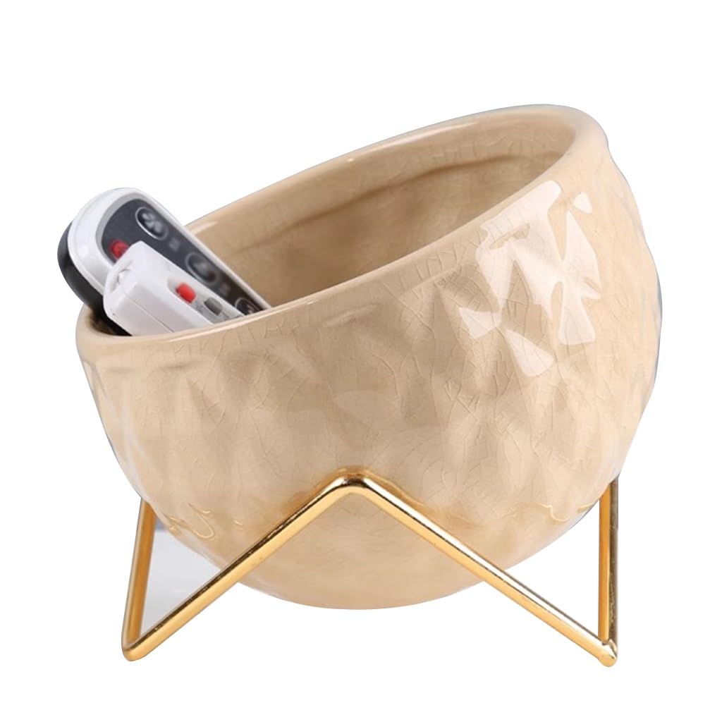 Generico Bandejas de joyería de cerámica para Mesa de Entrada, Bandeja Decorativa para Mesa de Centro, decoración del hogar, Porche, Oficina, Almacenamiento, Adornos, Llaves, teléfono, Mone