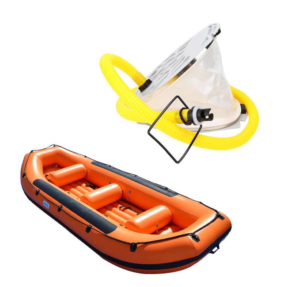 Joyzan Bomba de Aire Pie, Tipo Fuelle Portátil Práctica para Inflar Kayaks Botes Camas Inflables Flotadores Anillos Natación Más Fácil Actividades Libre Uso Pie Ligera Usar Sistema Antideslizante