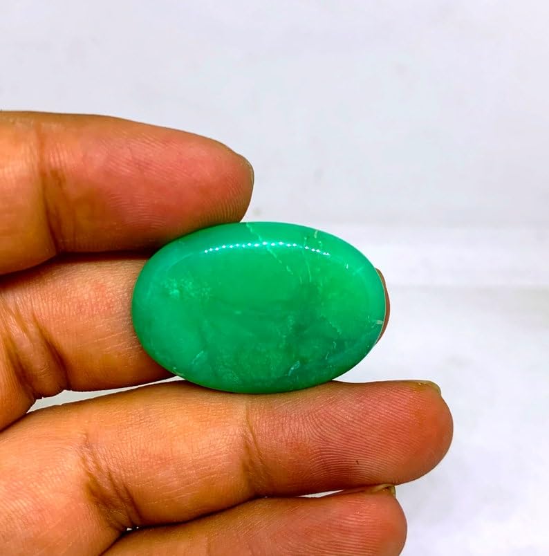 Cabochon chrysoprase véritable idéal pour façonner un pendentif ou collier unique