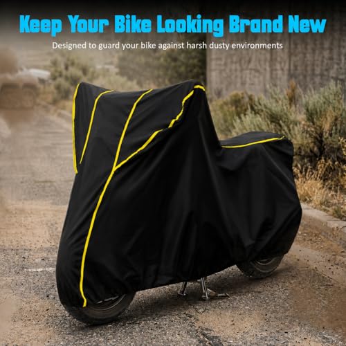 Image of Bike Cover for e-Access 100% Waterproof, Dustproof & Scratch Resistant| Fully Bottom Elastic UV Resistant Heavy Duty Body Cover | All Weather Outdoor Use