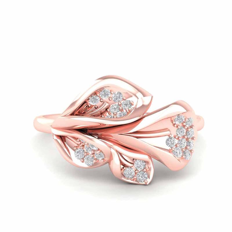 Image of DISHIS 14K /18K Rose Gold Diamond Ring for Women