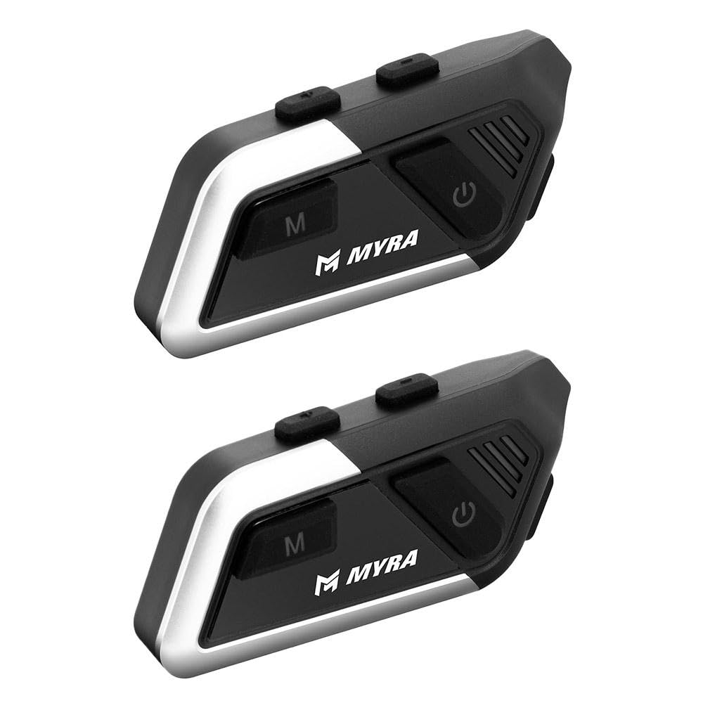Myra M500 Duo - Intercomunicador Bluetooth 5.3 - Alcance 500 m - Radio FM - IP65