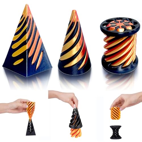 Image of 3D Printed Fidget Toys, 3PCS Mind Relaxing Gadgets, Anxiety Relief Toys for Kids and Adults, Satisfying Gadgets for Office Desk Decor