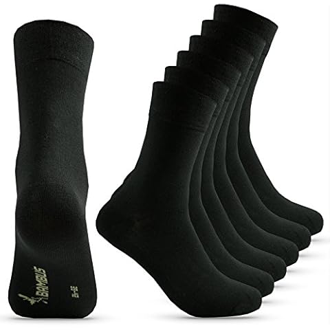 Happy Bavaria 6 Paar Bambus Socken Herren schwarz Bambussocken Herren schwarz 43-46 Viskose Antibakteriell ohne Gummibund ohne Naht Cover