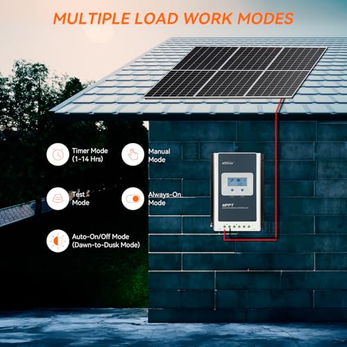 EPEVER MPPT 40A Solar Charge Controller 12V/24V Auto, Negative Grounded Solar Regulator with LCD Display for Gel Sealed Flooded Lithium Battery and Batteryless Run by EPEVER - Image 7