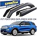 Goodyear Shatterproof in-Channel Window Deflectors for Ford Explorer 2020-2025, Rain Guards, Window Visors for Cars, Vent Deflector, Car Accessories, 4 pcs - GY008030