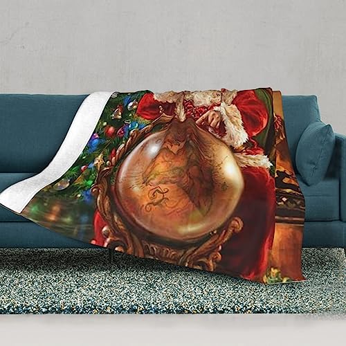 Couverture flanelle Père Noël de qualité supérieure et toucher velours - 3