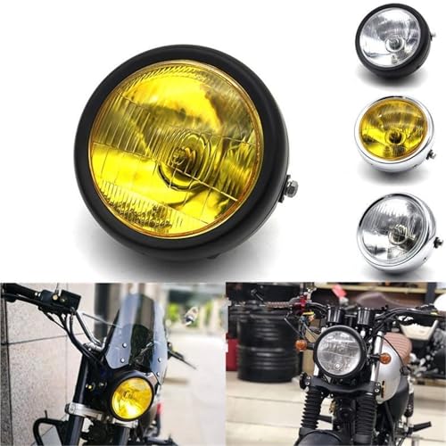 Phare moto rétro 12V en fer : roulez sans vibration avec feux de route