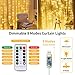 Hoteril LED USB Lichtervorhang 2.4mx1.8m, Lichterketten vorhang mit 8 Modi mit Fernbedienung Timer, IP65, verstellbare Helligkeit Lichterkettenvorhang für Deko, Garten, Pavillon, Party, Schlafzimmer
