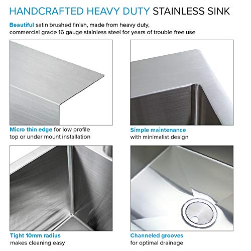 Transolid Lsa1-252212-Bs 25-In X 22-In Dual-Mount Laundry/Utility Sink Kit In Brushed Stainless #TOP5