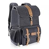 Endurax Canvas Camera Backpack Bag for Photographers DSLR Backpacks fit up to 15.6 Laptop Rain Cover Included