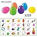 JOYIN 200 Pcs Prefilled Easter Eggs with Novelty Toys and Stickers, Filling Treats, Easter Eggs Hunt, Basket Stuffers Fillers, Theme Party Favor, Classroom Prize