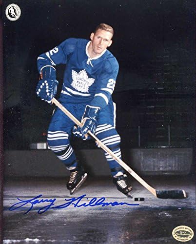 Larry Hillman Autographed/ Original Signed 8x10 Action-photo w/ the Toronto Maple Leafs