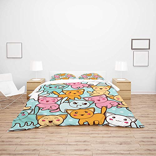 Parure de lit ultra doux en polyester 3 pièces facile d'entretien et thermorégulateur