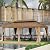 GAZEBEST 12'x20' Hardtop Gazebo Outdoor Aluminum Patio Gazebo Double Roof Galvanized Steel Gazebo Canopy Wooden Finish Coated with Netting and Curtains,for Garden Patio,Patio Backyard,Deck and Lawns