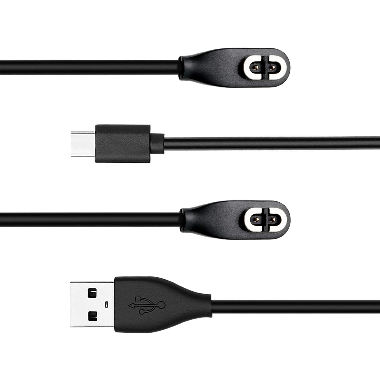Confezione da 2 cavi di ricarica compatibili con cuffie Shokz a conduzione ossea, adattatori magnetici di ricambio per Aftershokz Aeropex AS800, Shokz OpenRun Pro, OpenRun, OpenRun Mini e OpenComm