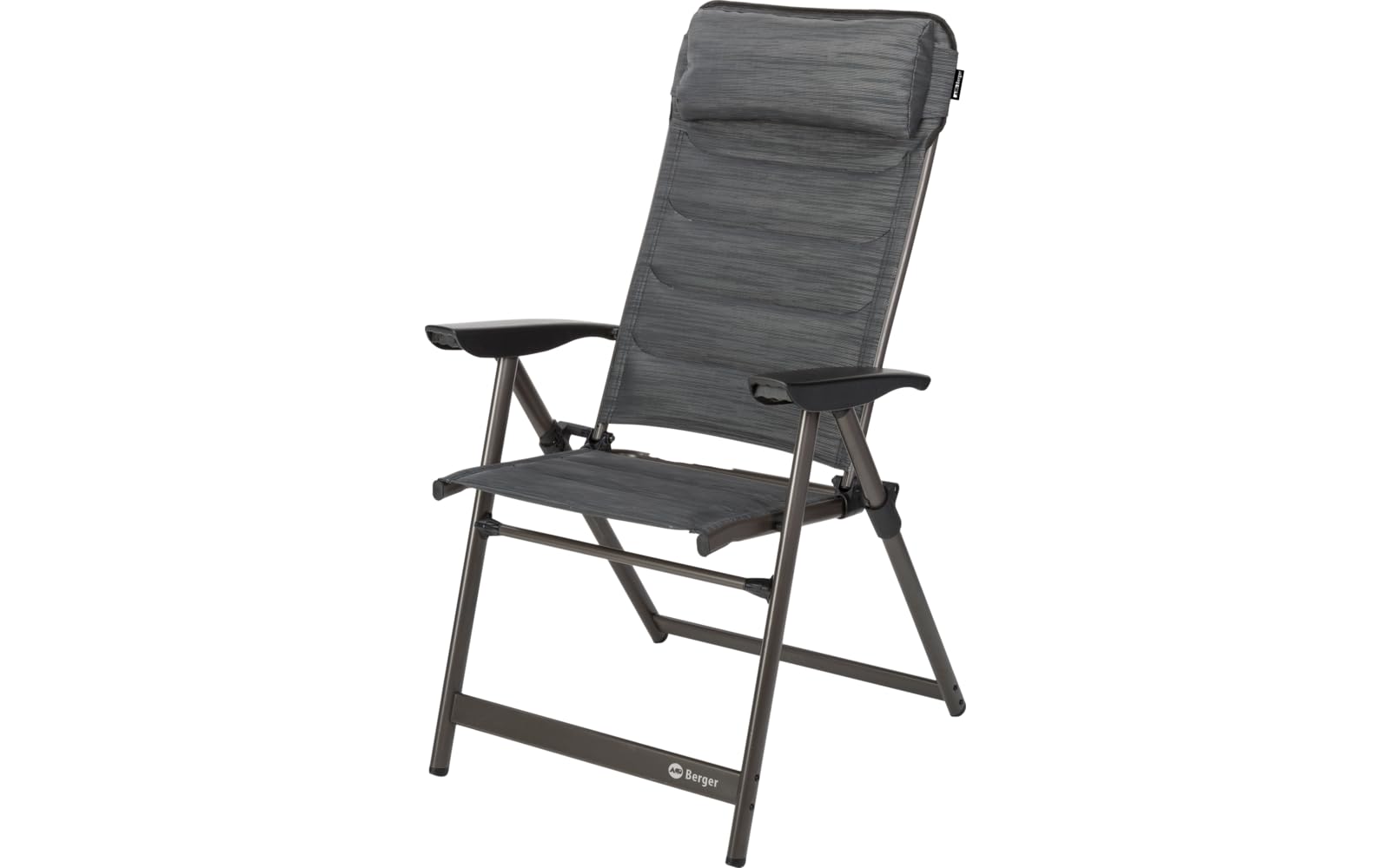 Berger Chaise de Camping Pliable Slimline réglable en 5 Positions Anthracite
