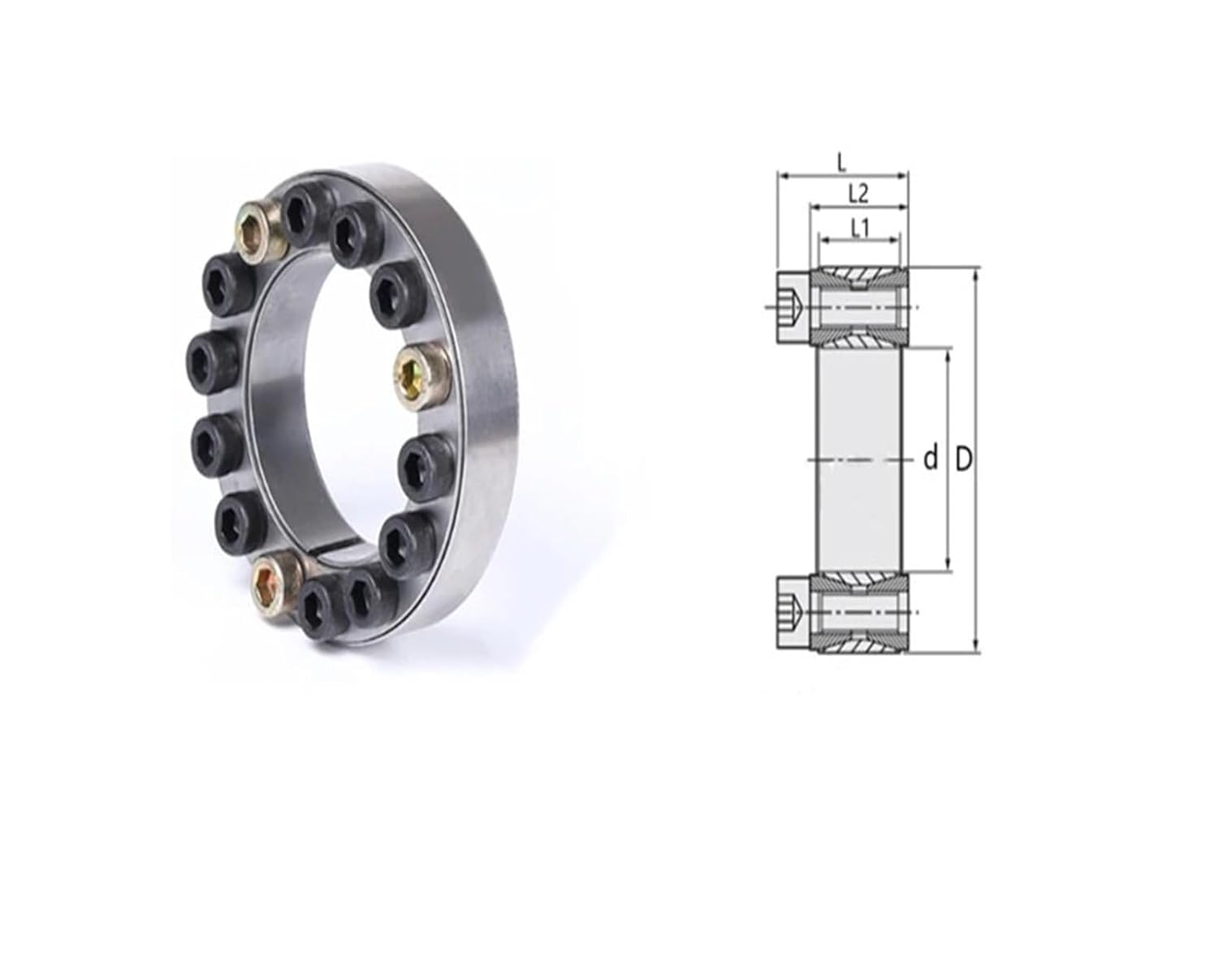 Lock disc Expansion Sleeve Expansion TLK200/KTR100/STK200/FX10/RFN7012 Expansion Sleeve Z2 Coupling Shaft Locking Device Assembly Tension Shaft Keyless Bushing(Z2 70x110)