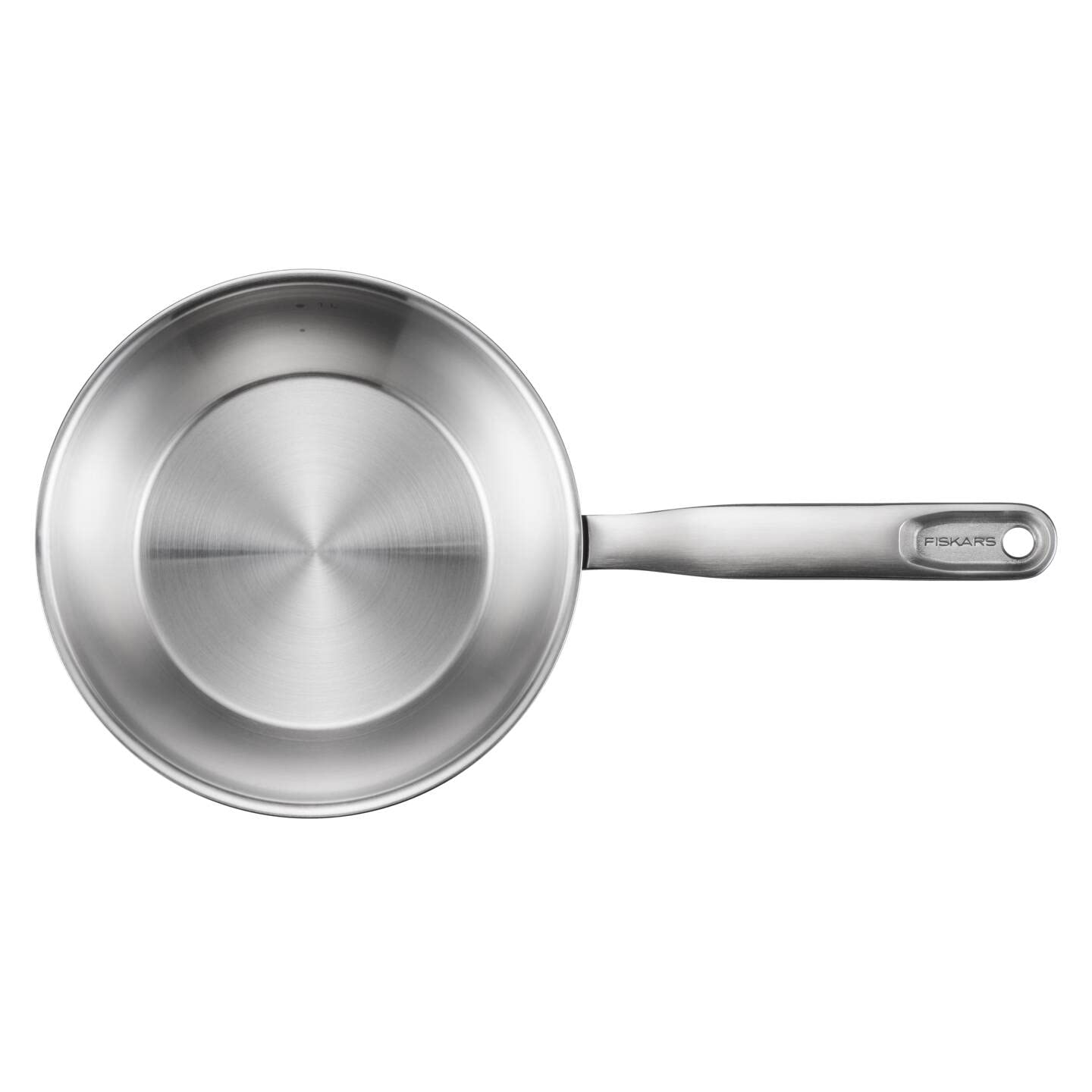 Fiskars Sauteuse, Ø 20 cm/ 2 L, Poêle non revêtue, Convient pour toutes les Cuisinières, Inox recyclé, All Steel, Argenté, 1064748