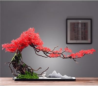 Artificial Small Bonsai Tree Simulation Tree Simulation Welcoming Pine Ornaments Living Room Porch Decoration Office Creative Crafts Rockery Living Room Fake Pl(D)