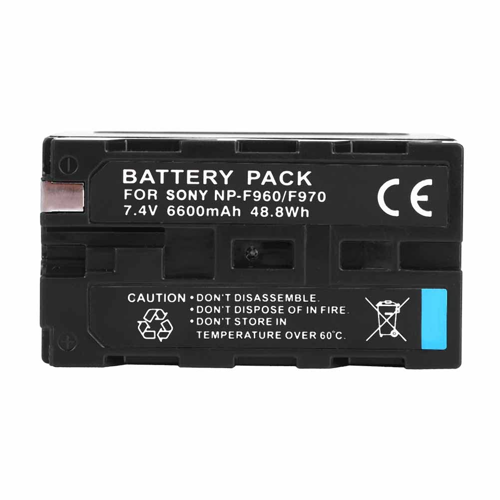NP - Batería Recargable de Iones de Litio F960/F970, Batería de Alta Capacidad de 6600 mAh para Luz y Monitor de Video, Fuente de Alimentación Duradera con Contactos de Cobre