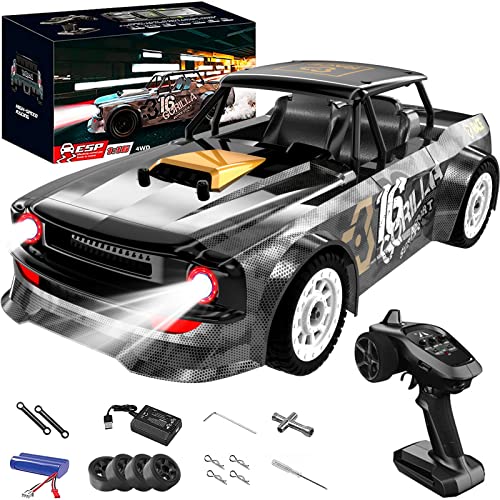 Supdex RC Drift Car, 1:16 20MPH Remote Control Car for Drifting and Racing, ESP 2.4Ghz Proportional Throttle & Steering Control 4WD Truck Toys with Led Lights for Adults and Kids