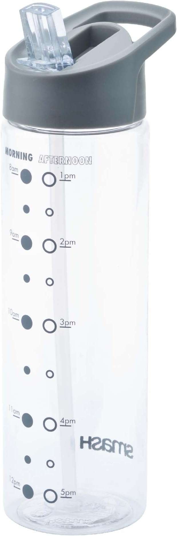 Smash Water Bottle with Water Timings 700ml Grey
