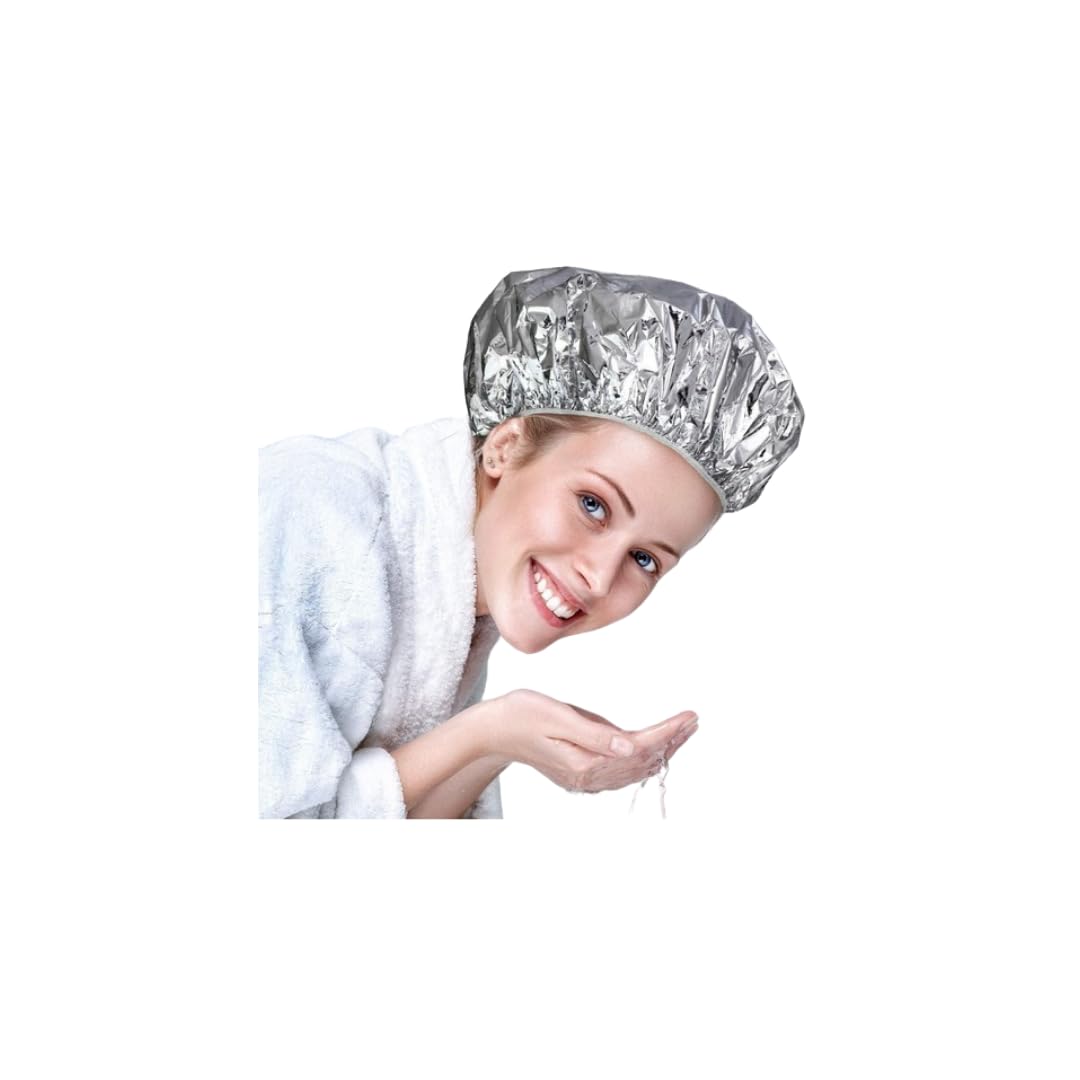 Gorro Térmico de Aluminio - Gorro Ducha Aislamiento térmico - Gorro Tratamiento Cabello - Gorro Tratamiento Capilar - Gorro para Pelo Mascarillas, Tinte y Duchas - Gorro peluquería.