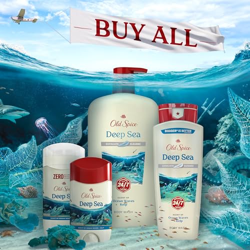 Old Spice Antiperspirant Deodorant for Men, Deep Sea, 2.6 oz Pack of 2 | Dry Feel | Ocean Waves & Kelp Notes | 24/7 Sweat & Odor Protection | 24/7 Freshness | Skin Conditioners | Fresher Collection - image 8