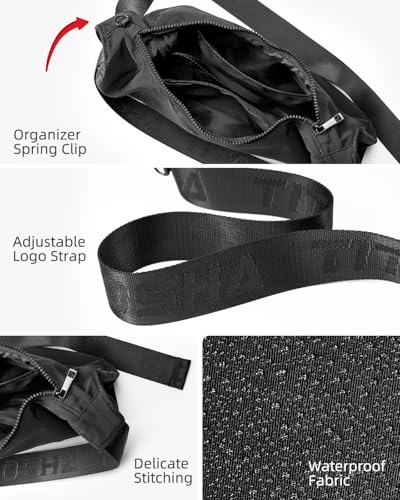 Titosha Medium Nylon Crescent Crossbody Bag for Women with Extended Adjustable Shoulder strap4