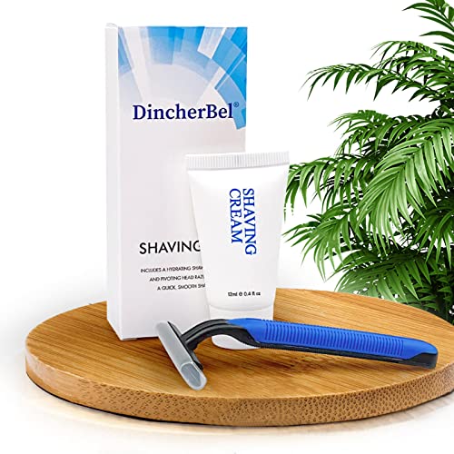 Disposable Razors In Bulk Shaving Kit Twin Blade Razors And Cream(12G), Individually Wrapped Toiletries Amenities For Hotel, Airbnb, Homeless, Shelter, Camping And Travel (100 Pack) #TOP2