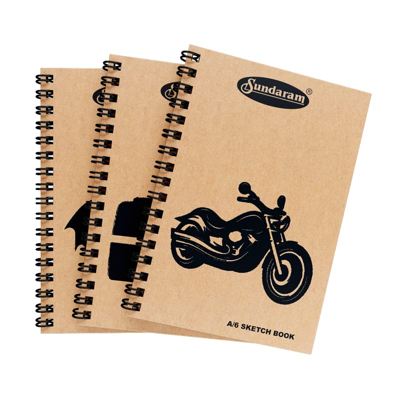 Sundaram A6 Sketch Book Spiral Bound, 100 Pages, 50 Sheets 10.3 x 14.5 cm Plain (Pack of 3) (B0C3HNN4X7) Amazon Price History, Amazon Price Tracker