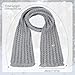 Grevosea Kids Knitted Scarf, Winter Fashion Solid Color Toddler Baby Warm Neck Wrap for Girls Boys 150 * 20cm/59.1 * 7.87inch (Grey)