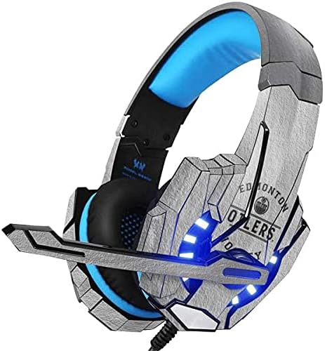 Skinit Decal Skin Compatible with BENGOO G9000 Gaming Headset - Officially Licensed NHL Edmonton Oilers Black Text Design