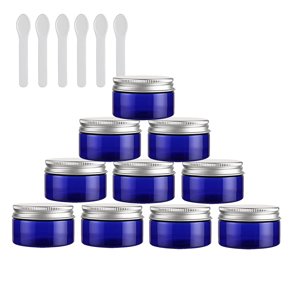 DLIBUY 12 Pieces Empty 100g Clear Plastic Cosmetic Jars with Clear Screw Lid Small 100ml Containers for Homemade Cosmetic Cream Salve Lip Balm Travel