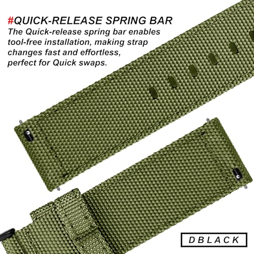 Image of DBLACK ''ENMA'' Nylon Quick Release Watch Strap, Boxy Design, Matte Finish, Nylon Watch Band / / For 20mm, 22mm, or 24mm Watch Belt (Choose Your Size & Color)