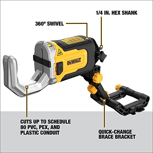 Dewalt Impact Connect Pvc/Pex Cutter With Brace Bracket (Dwapvcir) #TOP2